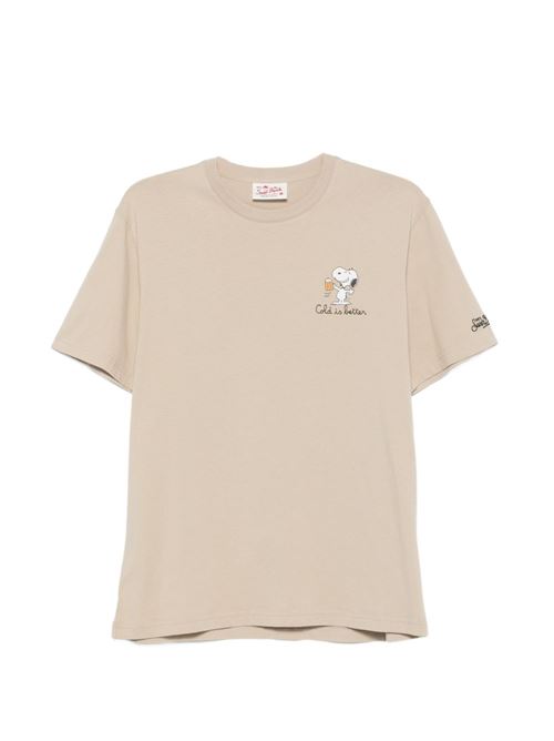 T-shirt uomo MC2 Saint Barth Portofino ecru con stampa Snoopy MC2 SAINT BARTH | PORTOFINO01624L
